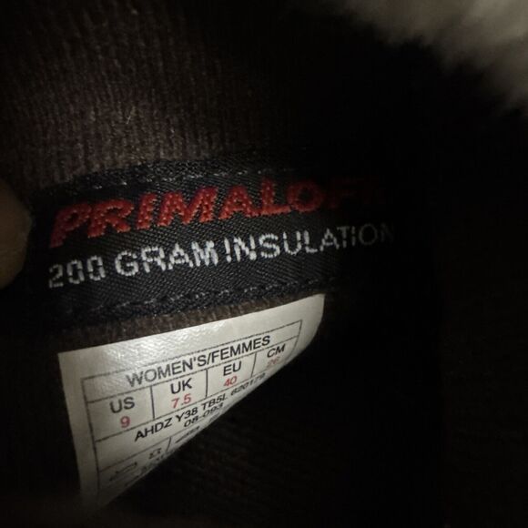 THE NORTH FACE PrimaLoft Brown SUEDE 200 GRAM INSULATED WATERPROOF BOOTS Size 9 - Picture 13 of 13
